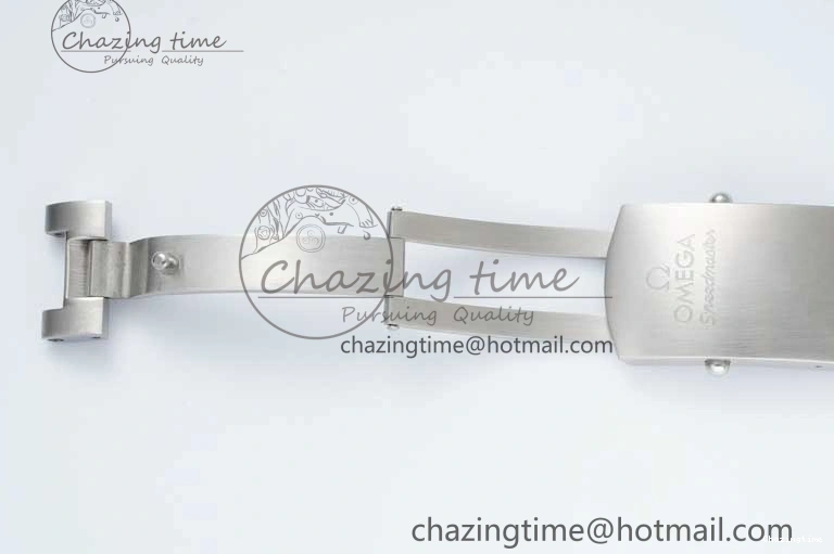 0403 Speedmaster Racing Master SS HKF Best Edition Black White Dial on SS Bracelet A Upgraded 7807